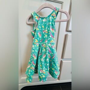SweetHoney Teal and Pink Floral Kids Active Dress
